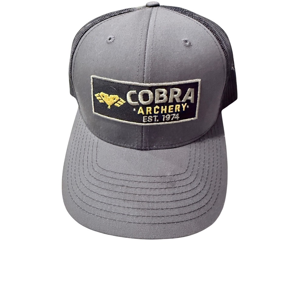 Cobra Archery Richardson Style 112 Trucker Hat Gray Mesh Snapback‎ Adjustable